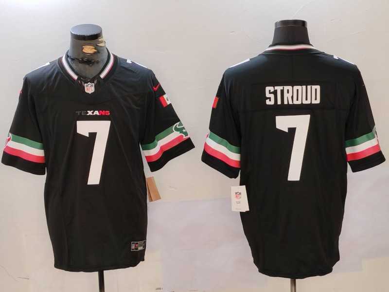 Mens Houston Texans #7 C.J. Stroud Black Mexico F.U.S.E. Vapor Limited Stitched Jersey Dzhi->houston texans->NFL Jersey